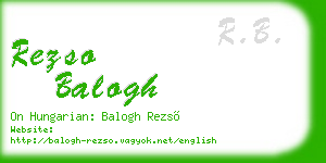 rezso balogh business card
